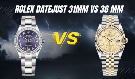 rolex 31mm vs 36mm